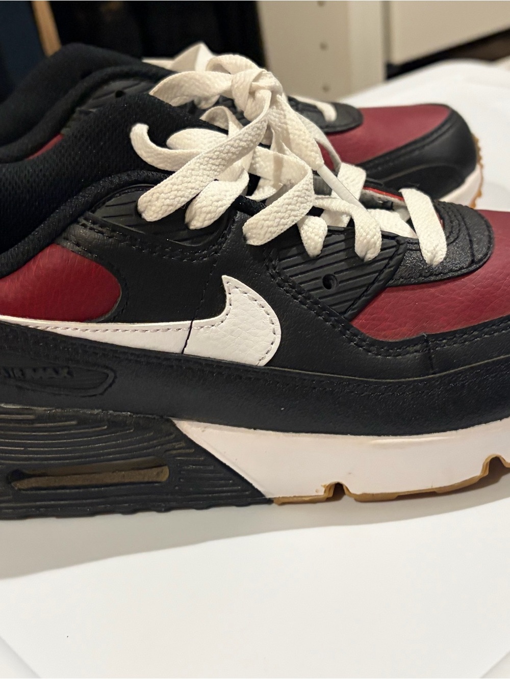 Nike Kids Air Max Low-Top Sneakers - Black/Maroon/White